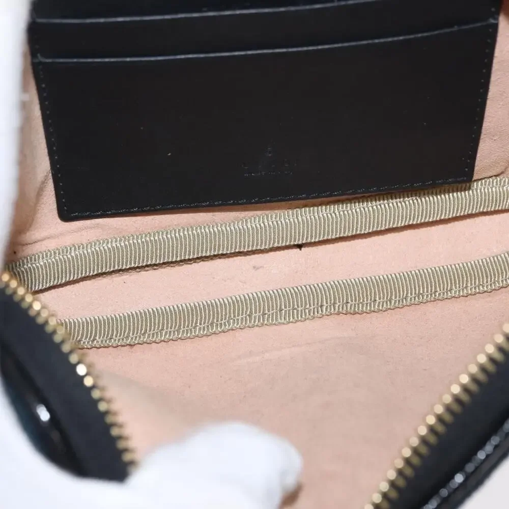 Gucci Suede Web Enamel Waist Bag Navy
